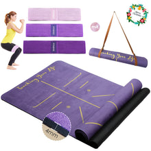 Lade das Bild in den Galerie-Viewer, GOLDEN® Yogamatte rutschfest aus Kautschuk XL groß 4mm Dicke 183cm Länge Align