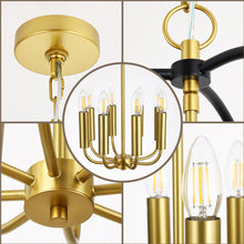 Lade das Bild in den Galerie-Viewer, Deckenleuchten Licht Erlebnisse Hängeleuchte Metall 8-flammig Hängelampe