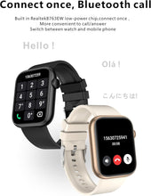 Lade das Bild in den Galerie-Viewer, GOLDEN Smartwatch mit Telefon Fitnessuhr Sportuhr für iOS und Android Smartwatch