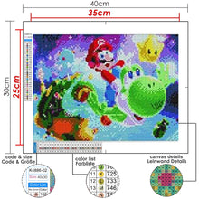 Lade das Bild in den Galerie-Viewer, GOLDEN Diamond Painting zubehör bilder Weihnachten (Mario)