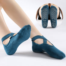 Lade das Bild in den Galerie-Viewer, GOLDEN Sportsocken rutschfeste Socken Damen für Yoga Pilates Tanz Ballet mit Griffen