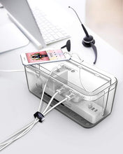 Lade das Bild in den Galerie-Viewer, KabelmanagementBoxKits Steckdosenleiste mit HandyTabletHalter