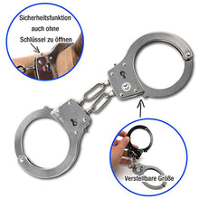 Lade das Bild in den Galerie-Viewer, GOLDEN Spielzeug-Polizei Polizei Handschellen Kinder aus Metall Mit Schlüssel