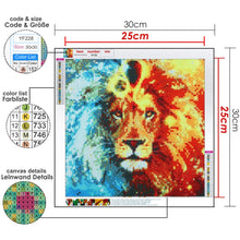 Lade das Bild in den Galerie-Viewer, GOLDEN Kreativset Diamond Painting zubehör bilder Weihnachten( Löwe)