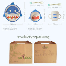 Lade das Bild in den Galerie-Viewer, Kindergeschirr-Set Kindergeschirr-Set 5 Teile aus Bambusfaser und Maisstärke, Teller