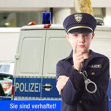Lade das Bild in den Galerie-Viewer, GOLDEN Spielzeug-Polizei Polizei Handschellen Kinder aus Metall Mit Schlüssel