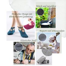 Lade das Bild in den Galerie-Viewer, GOLDEN Sportsocken rutschfeste Socken Damen für Yoga Pilates Tanz Ballet mit Griffen