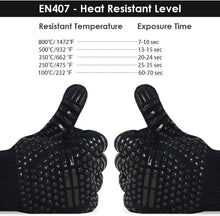Lade das Bild in den Galerie-Viewer, GOLDEN Grillhandschuhe Grillhandschuhe hitzebeständig feuerfeste Kochhandschuhe für Grill BBQ
