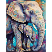 Lade das Bild in den Galerie-Viewer, GOLDEN Gemälde 5D Diamond Painting, DIY Malen Nach Zahlen Dekor 30 x 40cm (Elepant)