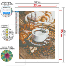 Lade das Bild in den Galerie-Viewer, Kreativset GOLDEN Diamond Painting zubehör bilder Weihnachten ( Kaffee Frühstück)