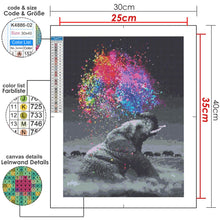 Lade das Bild in den Galerie-Viewer, Gemälde GOLDEN Diamond Painting Wandspiegel Rund Acryl