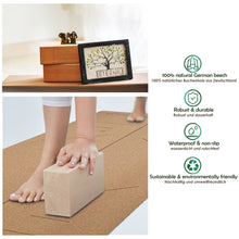 Lade das Bild in den Galerie-Viewer, Yogablock GOLDEN Yogablock Holz Supra Grip - ökologisch hergestellt -GOLDEN Yogaklotz aus Naturkork für Yoga und Pilates - Yoga Block für Anfänger und Fortgeschrittene