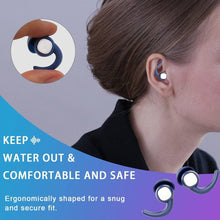 Lade das Bild in den Galerie-Viewer, GOLDEN Schwimm-Ohrstöpsel Wiederverwendbare Silikon Komfortable mit Geräuschunterdrückung 2 paar