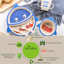 Lade das Bild in den Galerie-Viewer, Kindergeschirr-Set Kindergeschirr-Set 5 Teile aus Bambusfaser und Maisstärke, Teller