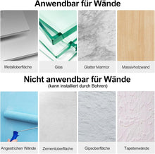 Lade das Bild in den Galerie-Viewer, GOLDEN Kleiderhaken Hakenleiste Schwarz Selbstklebend & Schrauben mit 5 Haken Klebbare