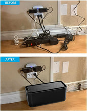 Lade das Bild in den Galerie-Viewer, KabelmanagementBoxKits Steckdosenleiste mit HandyTabletHalter