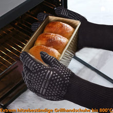 Lade das Bild in den Galerie-Viewer, GOLDEN Grillhandschuhe Grillhandschuhe hitzebeständig feuerfeste Kochhandschuhe für Grill BBQ