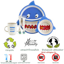 Lade das Bild in den Galerie-Viewer, Kindergeschirr-Set Kindergeschirr-Set 5 Teile aus Bambusfaser und Maisstärke, Teller