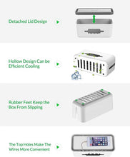 Lade das Bild in den Galerie-Viewer, KabelmanagementBoxKits Steckdosenleiste mit HandyTabletHalter