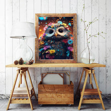 Lade das Bild in den Galerie-Viewer, Kreativset GOLDEN Diamond Painting zubehör bilder Weihnachten ( Bunte Eule)