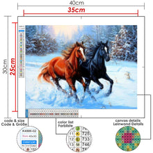 Lade das Bild in den Galerie-Viewer, GOLDEN Gemälde Diamond Painting zubehör bilder Weihnachten 30 x 40cm (Pferd)