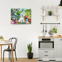 Lade das Bild in den Galerie-Viewer, Kreativset GOLDEN Diamond Painting zubehör bilder Weihnachten ( kleiner Hund)