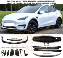 Lade das Bild in den Galerie-Viewer, TESLA MODELL Y 2020 AUF AERO KIT - Kohlefaser schwarz（Wassertransferdruck)
