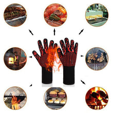 Lade das Bild in den Galerie-Viewer, GOLDEN Grillhandschuhe Grillhandschuhe hitzebeständig feuerfeste Kochhandschuhe für Grill BBQ
