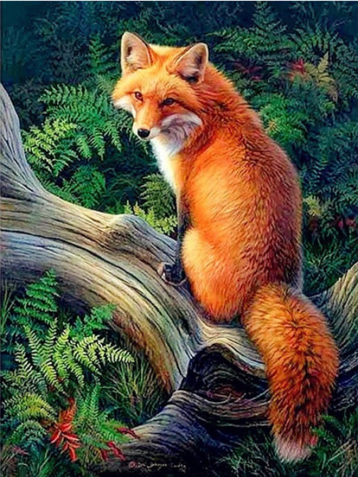 Kreativset GOLDEN Diamond Painting zubehör bilder Weihnachten ( 30x40cm Fuchs)