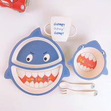 Lade das Bild in den Galerie-Viewer, Kindergeschirr-Set Kindergeschirr-Set 5 Teile aus Bambusfaser und Maisstärke, Teller
