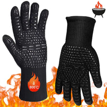 Lade das Bild in den Galerie-Viewer, GOLDEN Grillhandschuhe Grillhandschuhe hitzebeständig feuerfeste Kochhandschuhe für Grill BBQ
