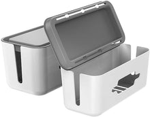 Lade das Bild in den Galerie-Viewer, KabelmanagementBoxKits Steckdosenleiste mit HandyTabletHalter

