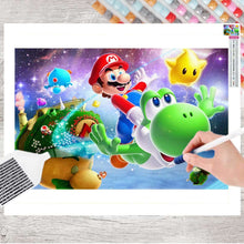 Lade das Bild in den Galerie-Viewer, GOLDEN Diamond Painting zubehör bilder Weihnachten (Mario）
