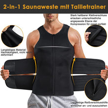 Lade das Bild in den Galerie-Viewer, GOLDEN Bauchweggürtel Fitnessgürtel Schwitzgürtel Bauchweg Abnehmen Tailletrainer für Herren
