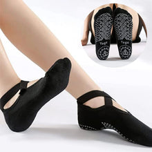 Lade das Bild in den Galerie-Viewer, GOLDEN Sportsocken rutschfeste Socken Damen für Yoga Pilates Tanz Ballet mit Griffen

