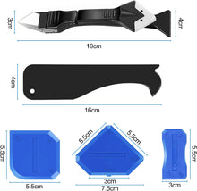 Lade das Bild in den Galerie-Viewer, GOLDEN Multitool GOLDEN Fugenglätter 3 in 1 Fugenspachtel Werkzeug 9 Teiliges
