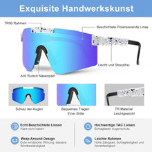Lade das Bild in den Galerie-Viewer, GOLDEN Sonnenbrille Schutzbrille Sportbrille  Fahrradbrille Brille UV 400
