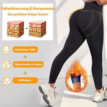 Lade das Bild in den Galerie-Viewer, GOLDEN Leggings Sauna Hose Schwitzhose zum Abnehmen Bauch Weg Shaper Jogginghose
