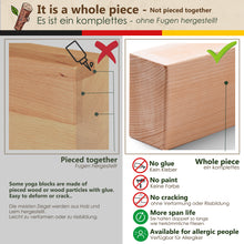 Lade das Bild in den Galerie-Viewer, Yogablock GOLDEN Yogablock Holz Supra Grip - ökologisch hergestellt -GOLDEN Yogaklotz aus Naturkork für Yoga und Pilates - Yoga Block für Anfänger und Fortgeschrittene
