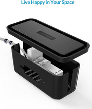 Lade das Bild in den Galerie-Viewer, KabelmanagementBoxKits Steckdosenleiste mit HandyTabletHalter
