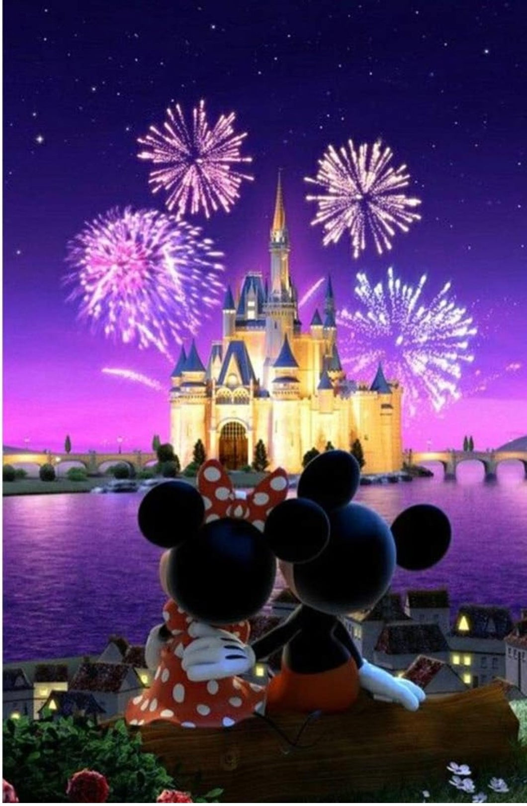 Kreativset GOLDEN Diamond Painting zubehör bilder Weihnachten(Feuerwerk)