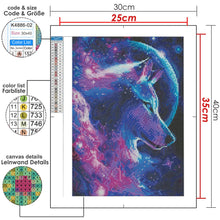 Lade das Bild in den Galerie-Viewer, Kreativset GOLDEN Diamond Painting zubehör bilder Weihnachten ( Sternenwolf)
