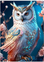 Lade das Bild in den Galerie-Viewer, GOLDEN Kreativset Diamond Painting zubehör bilder Weihnachten (Bunte Eule 30x40cm)
