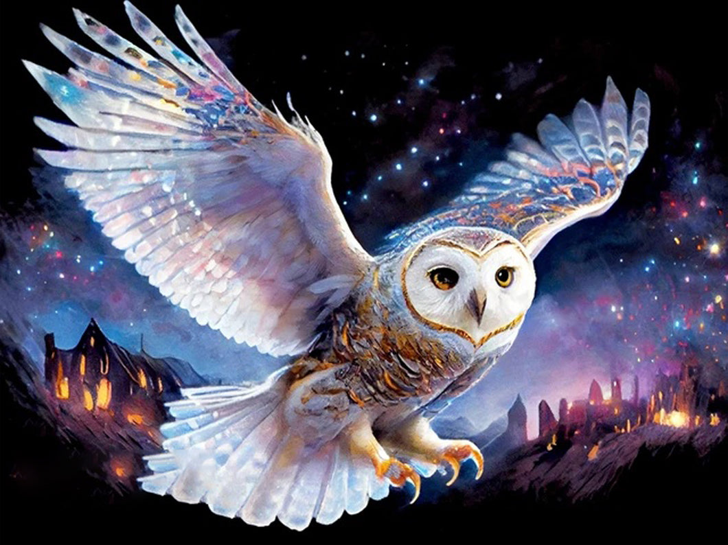 GOLDEN Kreativset  Diamond Painting zubehör bilder Weihnachten(Eule)