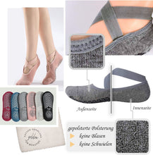Lade das Bild in den Galerie-Viewer, GOLDEN Sportsocken rutschfeste Socken Damen für Yoga Pilates Tanz Ballet mit Griffen
