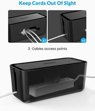 Lade das Bild in den Galerie-Viewer, KabelmanagementBoxKits Steckdosenleiste mit HandyTabletHalter
