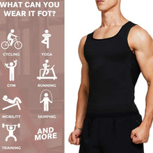 Lade das Bild in den Galerie-Viewer, GOLDEN Schwitzanzug abnehmen Weste Herren Sauna Tank Top Taille Trainer Schwitzweste

