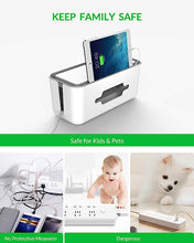 Lade das Bild in den Galerie-Viewer, KabelmanagementBoxKits Steckdosenleiste mit HandyTabletHalter
