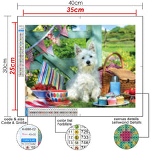 Lade das Bild in den Galerie-Viewer, Kreativset GOLDEN Diamond Painting zubehör bilder Weihnachten ( kleiner Hund)
