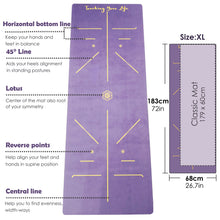 Lade das Bild in den Galerie-Viewer, GOLDEN® Yogamatte rutschfest aus Kautschuk XL groß 4mm Dicke 183cm Länge Align
